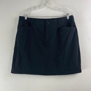 Eddie Bauer Adventurer 2.0 Skort Womens 12 Black Hiking Golf Active Granola Girl